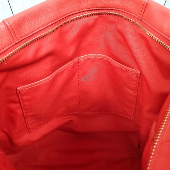 Coach Isabelle Pebbled Leather Hobo CrossBody Tote Purse Scout Burnt Orange READ - Picture 9 of 16